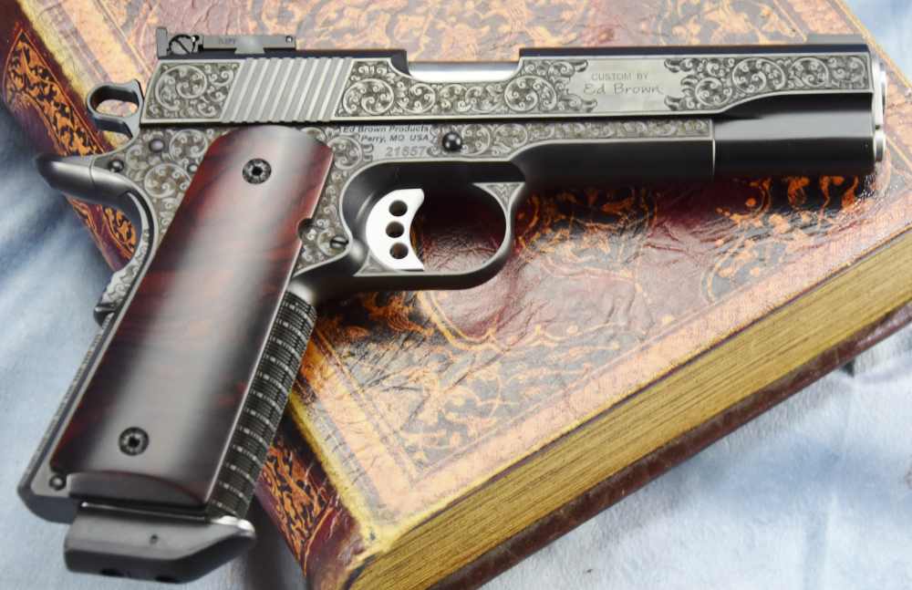 Ed Brown RARER BLUED Signature Edition FactoENGRAVED 1911 .45 5" Government-img-43