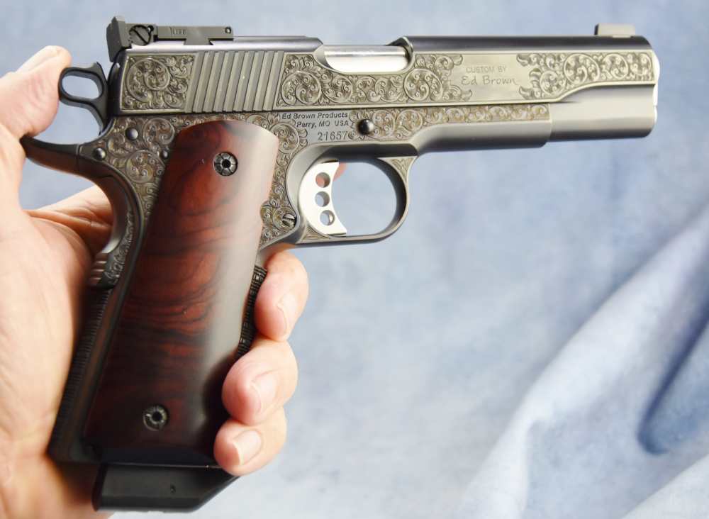 Ed Brown RARER BLUED Signature Edition FactoENGRAVED 1911 .45 5" Government-img-46