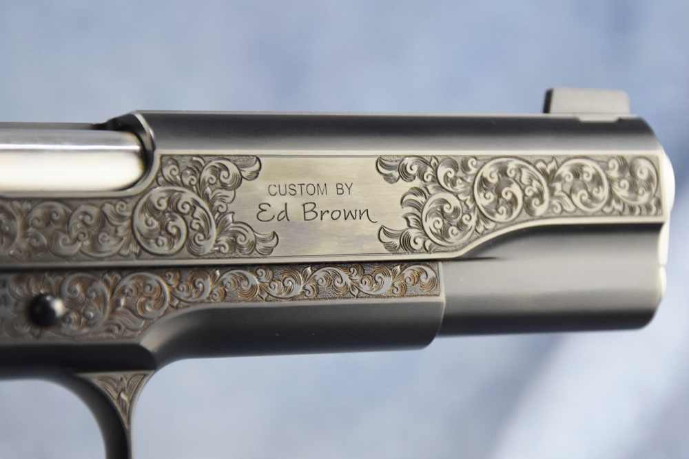 Ed Brown RARER BLUED Signature Edition FactoENGRAVED 1911 .45 5" Government-img-6