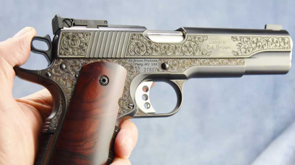 Ed Brown RARER BLUED Signature Edition FactoENGRAVED 1911 .45 5" Government-img-28