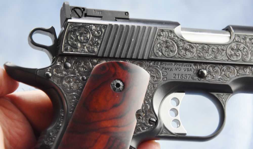 Ed Brown RARER BLUED Signature Edition FactoENGRAVED 1911 .45 5" Government-img-12