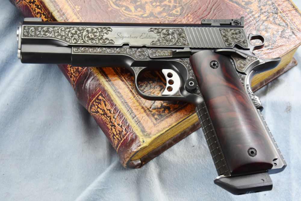 Ed Brown RARER BLUED Signature Edition FactoENGRAVED 1911 .45 5" Government-img-3