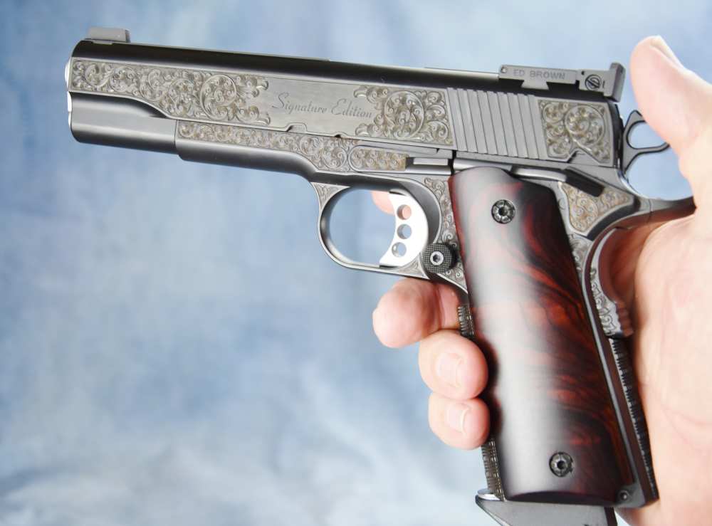 Ed Brown RARER BLUED Signature Edition FactoENGRAVED 1911 .45 5" Government-img-47
