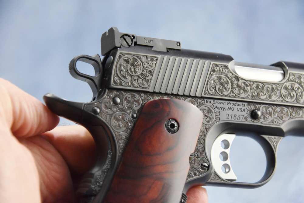 Ed Brown RARER BLUED Signature Edition FactoENGRAVED 1911 .45 5" Government-img-9