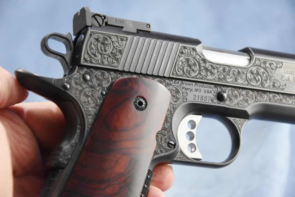 Ed Brown RARER BLUED Signature Edition FactoENGRAVED 1911 .45 5" Government-img-11