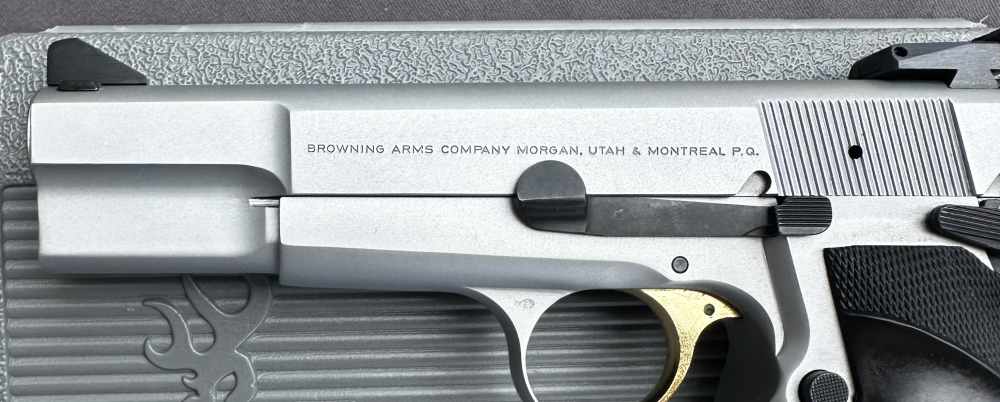 Browning Hi Power Silver Chrome Nickel 9mm Pistol, Made in 2001-img-5