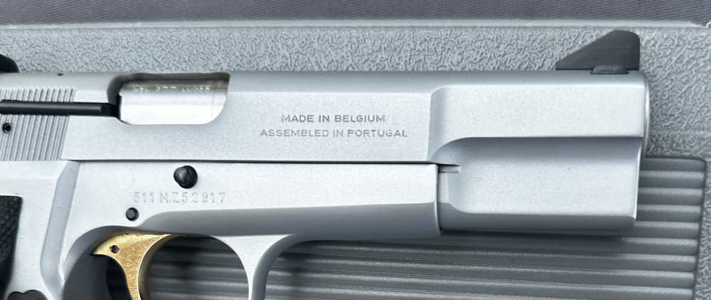 Browning Hi Power Silver Chrome Nickel 9mm Pistol, Made in 2001-img-15