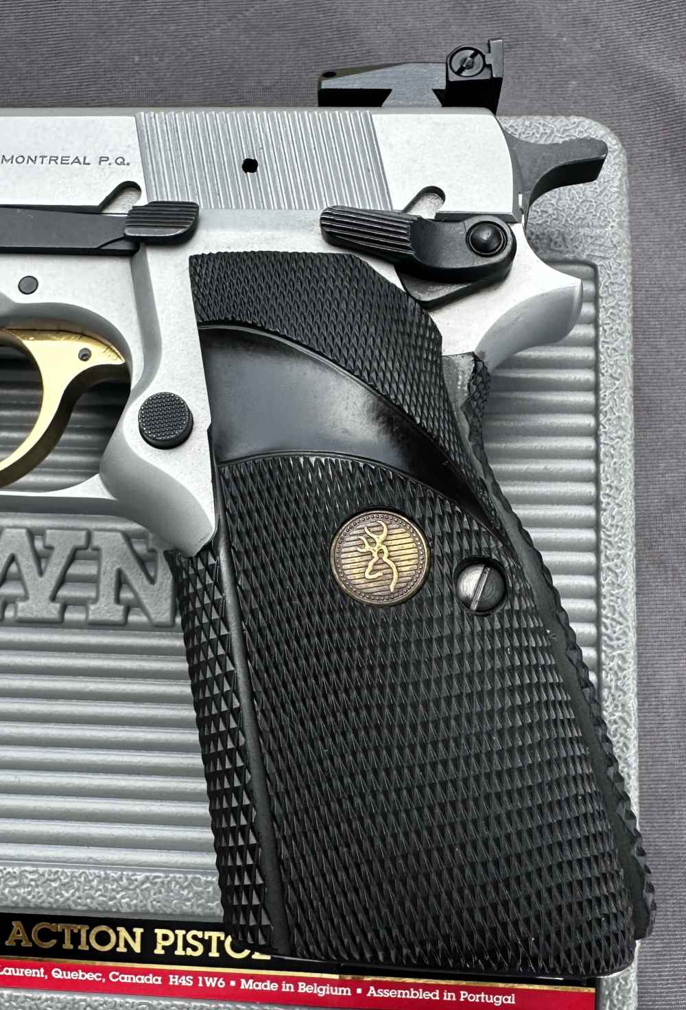 Browning Hi Power Silver Chrome Nickel 9mm Pistol, Made in 2001-img-2