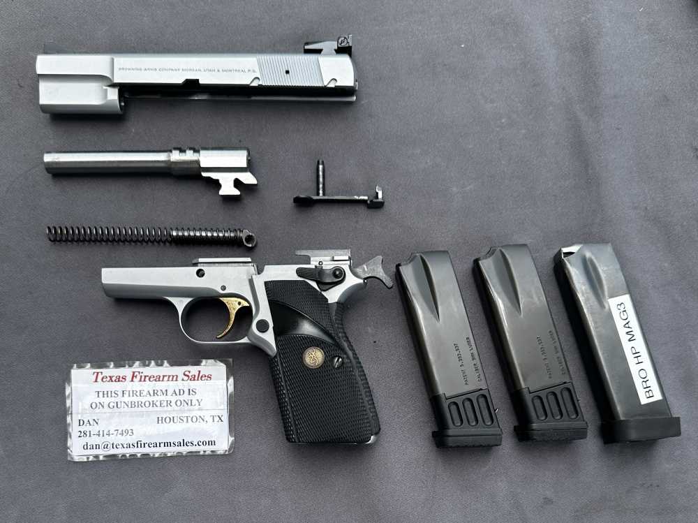 Browning Hi Power Silver Chrome Nickel 9mm Pistol, Made in 2001-img-30