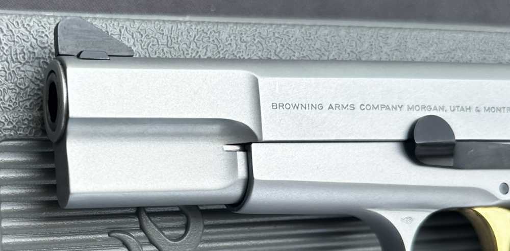 Browning Hi Power Silver Chrome Nickel 9mm Pistol, Made in 2001-img-8