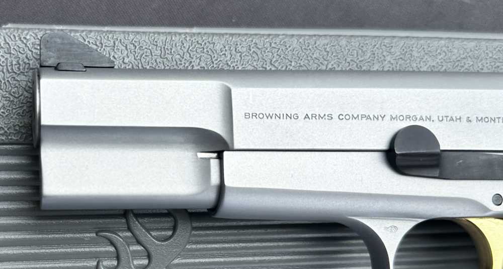 Browning Hi Power Silver Chrome Nickel 9mm Pistol, Made in 2001-img-7