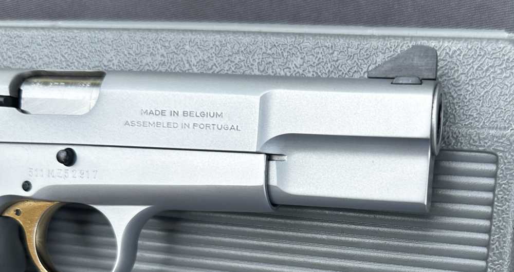 Browning Hi Power Silver Chrome Nickel 9mm Pistol, Made in 2001-img-16