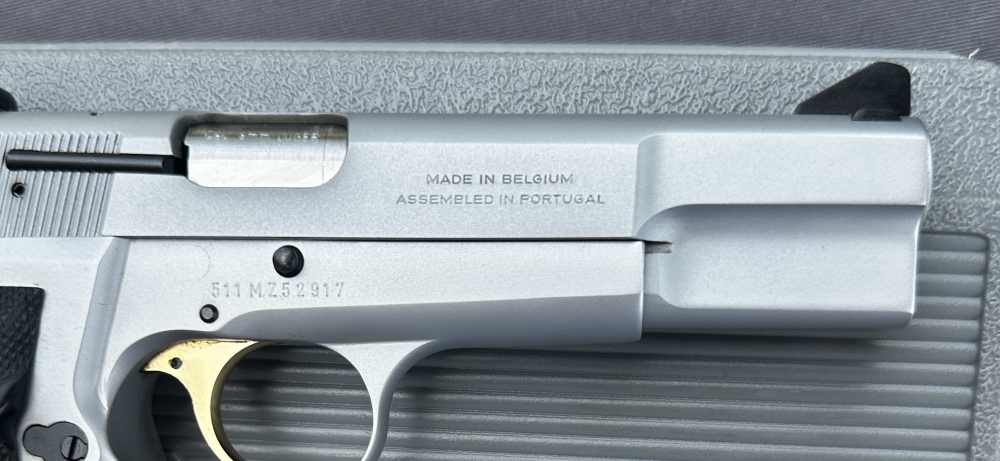 Browning Hi Power Silver Chrome Nickel 9mm Pistol, Made in 2001-img-14