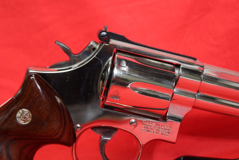 SMITH & WESSON 586 NICKEL GORGEOUS 586-3 COMBAT GRIPS REAL BEAUTY PRE LOCK-img-7