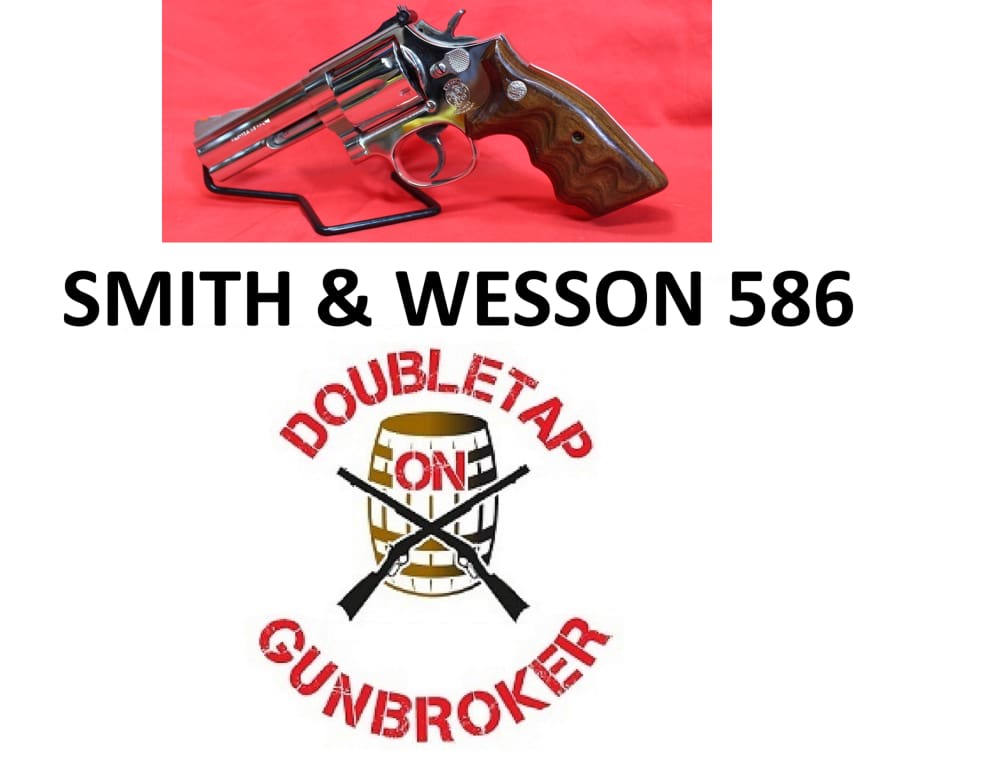 SMITH & WESSON 586 NICKEL GORGEOUS 586-3 COMBAT GRIPS REAL BEAUTY PRE LOCK-img-0