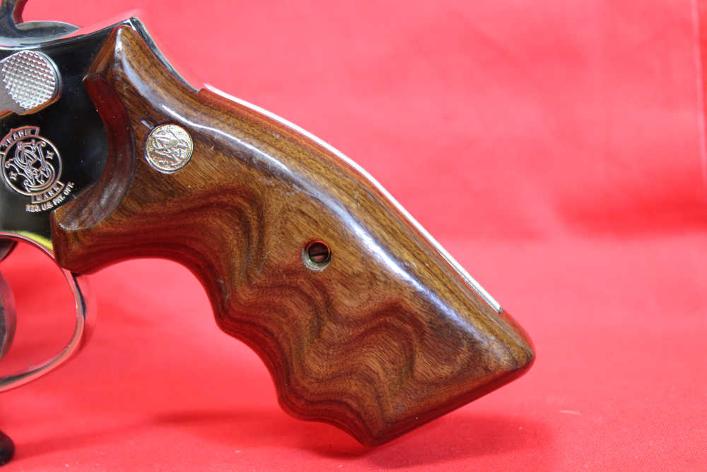SMITH & WESSON 586 NICKEL GORGEOUS 586-3 COMBAT GRIPS REAL BEAUTY PRE LOCK-img-2