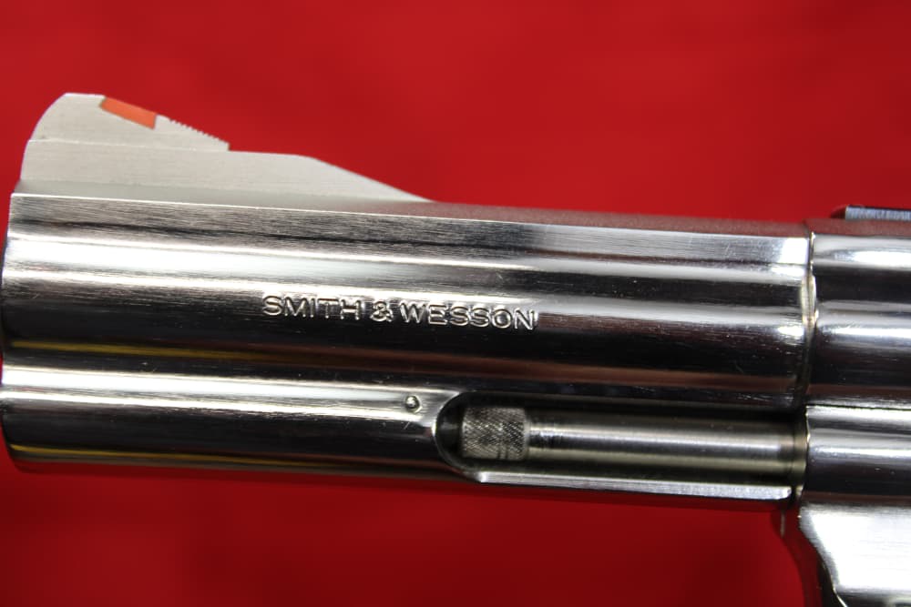 SMITH & WESSON 586 NICKEL GORGEOUS 586-3 COMBAT GRIPS REAL BEAUTY PRE LOCK-img-10
