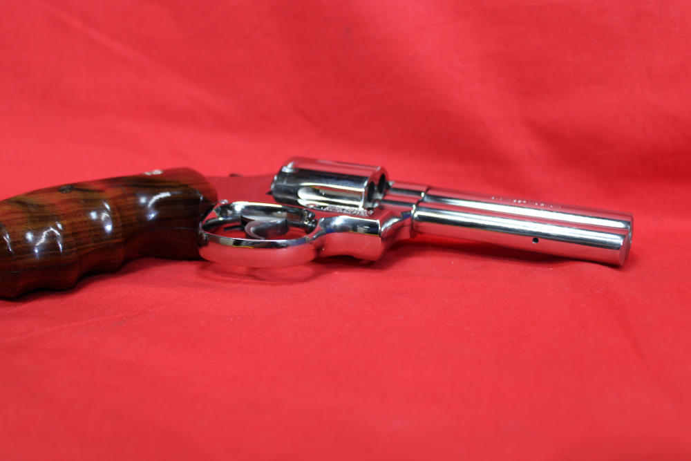 SMITH & WESSON 586 NICKEL GORGEOUS 586-3 COMBAT GRIPS REAL BEAUTY PRE LOCK-img-23