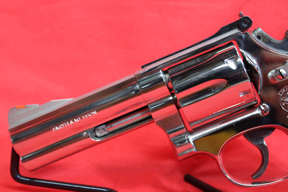 SMITH & WESSON 586 NICKEL GORGEOUS 586-3 COMBAT GRIPS REAL BEAUTY PRE LOCK-img-4