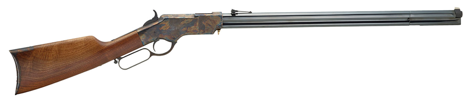 Henry Iron Frame 44-40 Win13+1, 24.50 Blued Barrel, CCH Metal, Walnut Stock-img-0