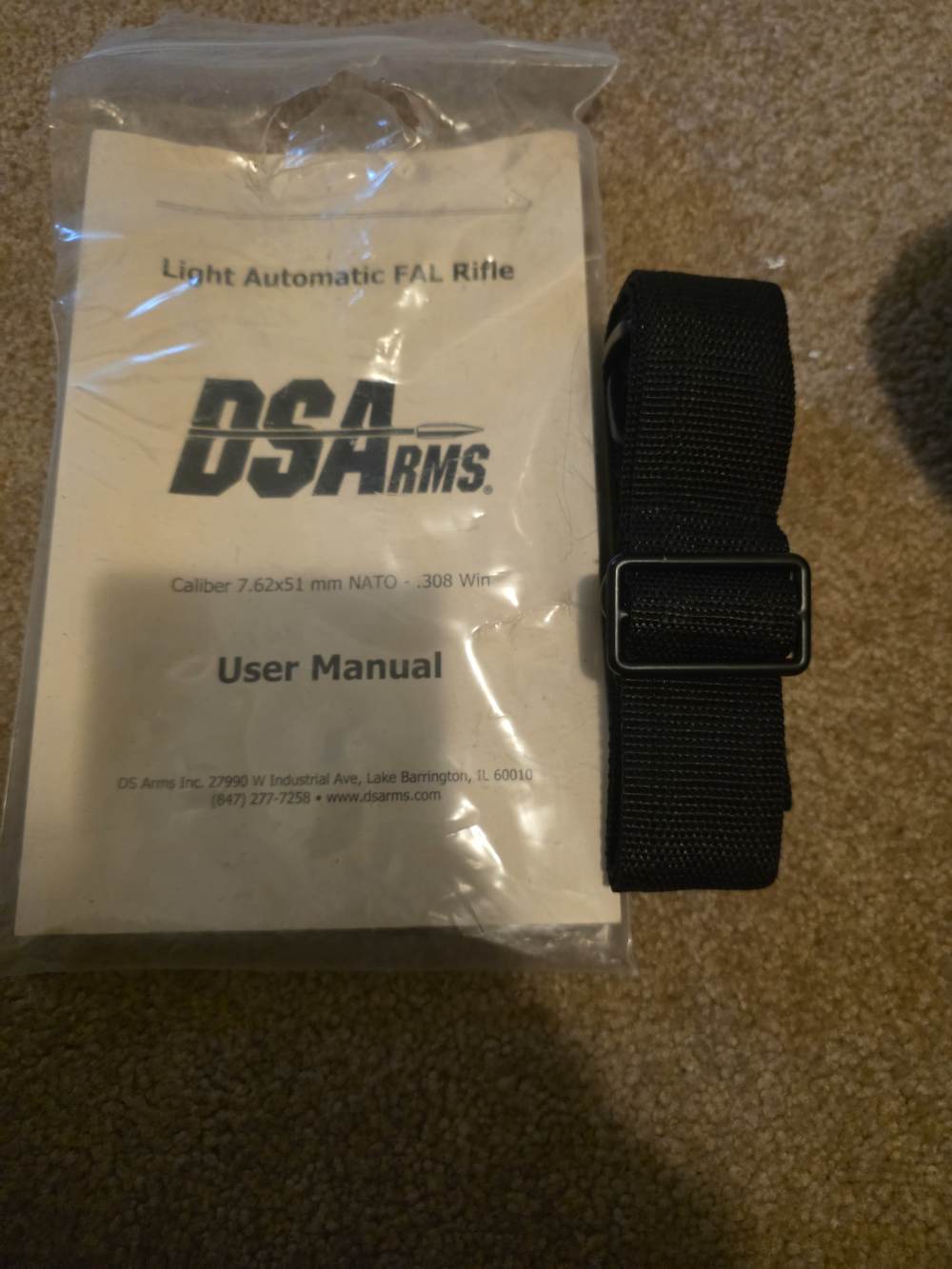 DSA DS Arms sling owner's manual SA58 FAL-img-0