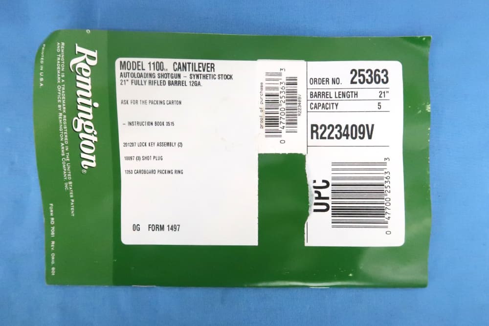 Remington 1100 Cantilever Deer 12 Gauge 21 Inch Fully Rifled Leupold Box 20-img-53