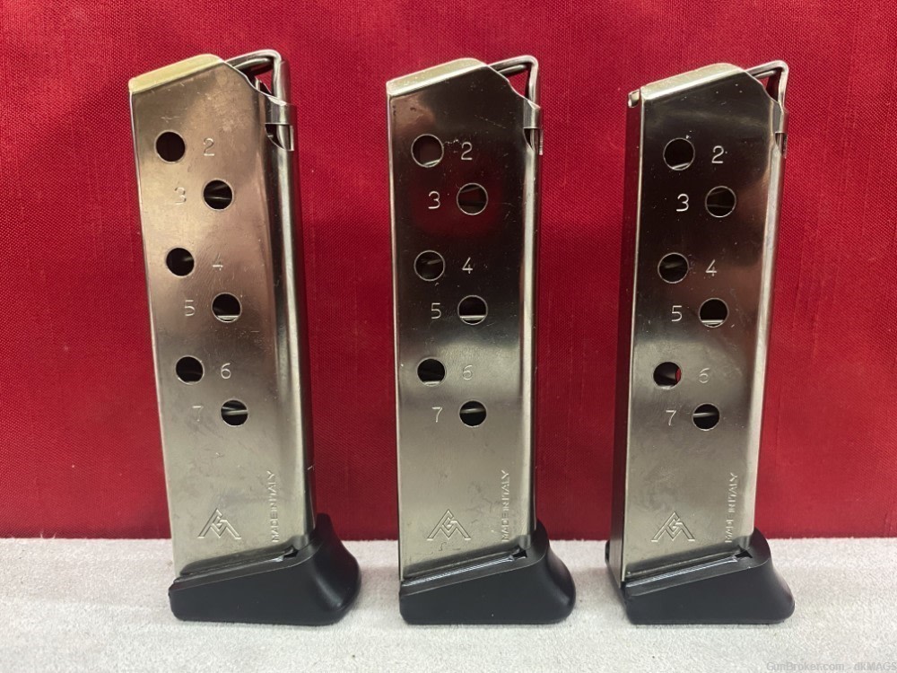 3 Mec-Gar Walther PPK/S .380 ACP 7 Round Nickle Magazines-img-4
