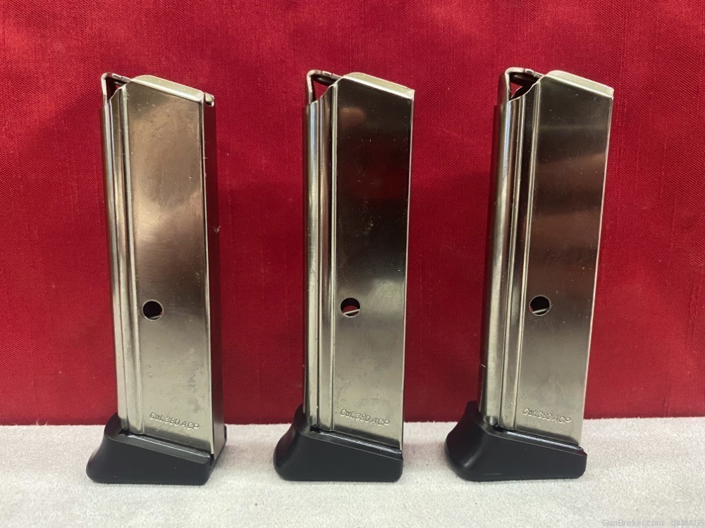 3 Mec-Gar Walther PPK/S .380 ACP 7 Round Nickle Magazines-img-5