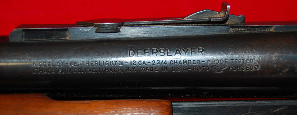 Ithaca Model 37 Featherlight Deerslayer Pump Action Shotgun in 12 ga 26" -img-2