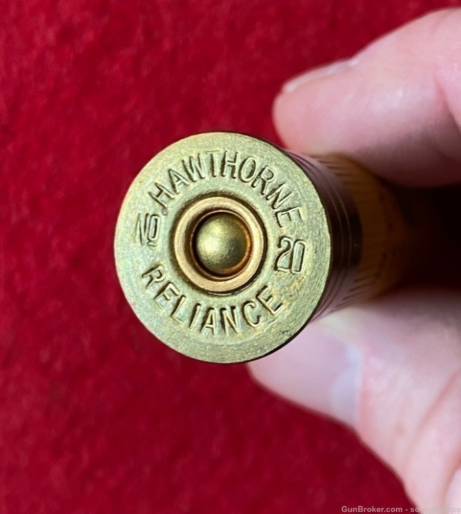 SCARCE VINTAGE 1965 FULL BOX 20 GA WARDS HAWTHORNE RELIANCE SHOTGUN SHELLS-img-3