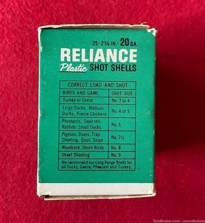 SCARCE VINTAGE 1965 FULL BOX 20 GA WARDS HAWTHORNE RELIANCE SHOTGUN SHELLS-img-9