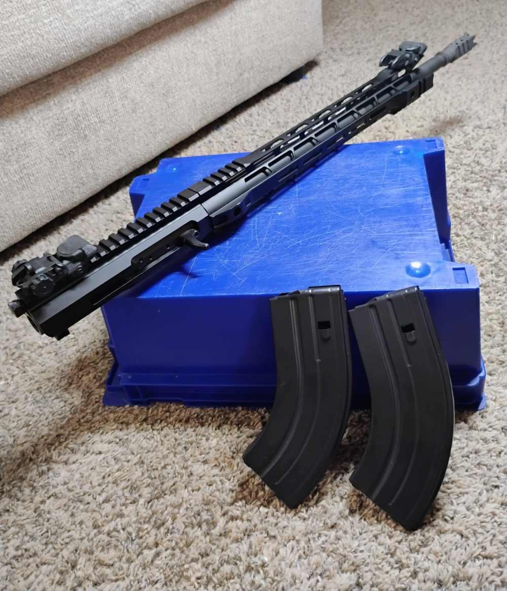 7.62x39 Side Charging 18" AR15 Complete Upper Assy w 2-28rd Mags READ-img-2