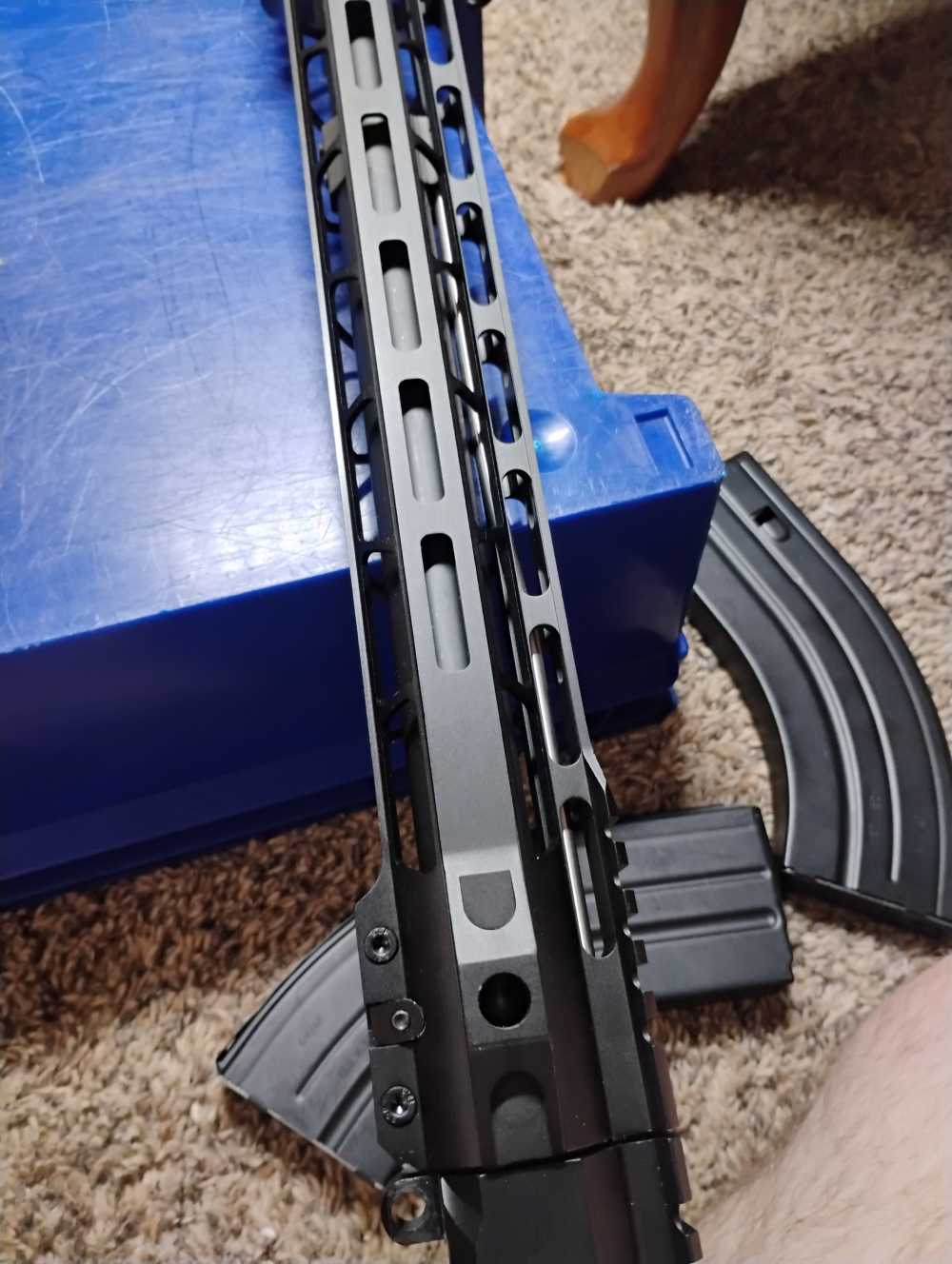 7.62x39 Side Charging 18" AR15 Complete Upper Assy w 2-28rd Mags READ-img-8