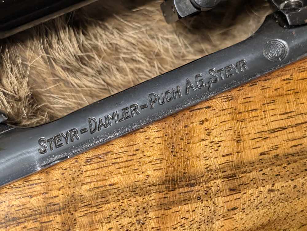 Steyr Mannlicher-Schoenauer 1952 (MC?) .30-06 Rare Tigerstripe Maple Stock-img-31