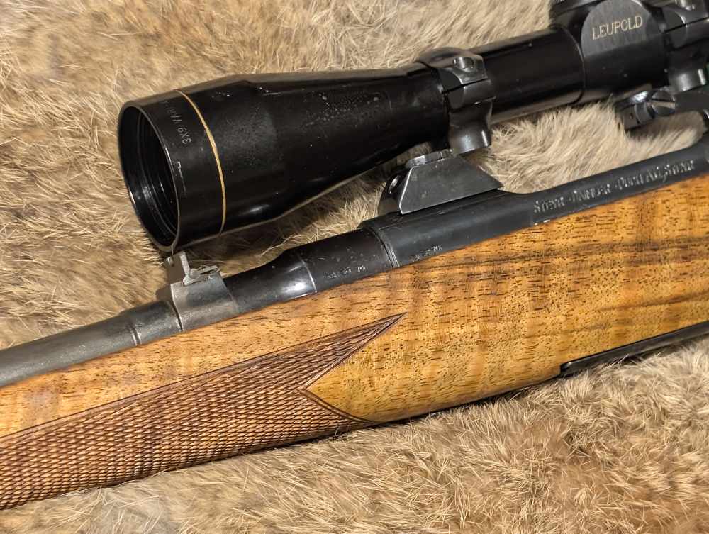 Steyr Mannlicher-Schoenauer 1952 (MC?) .30-06 Rare Tigerstripe Maple Stock-img-11