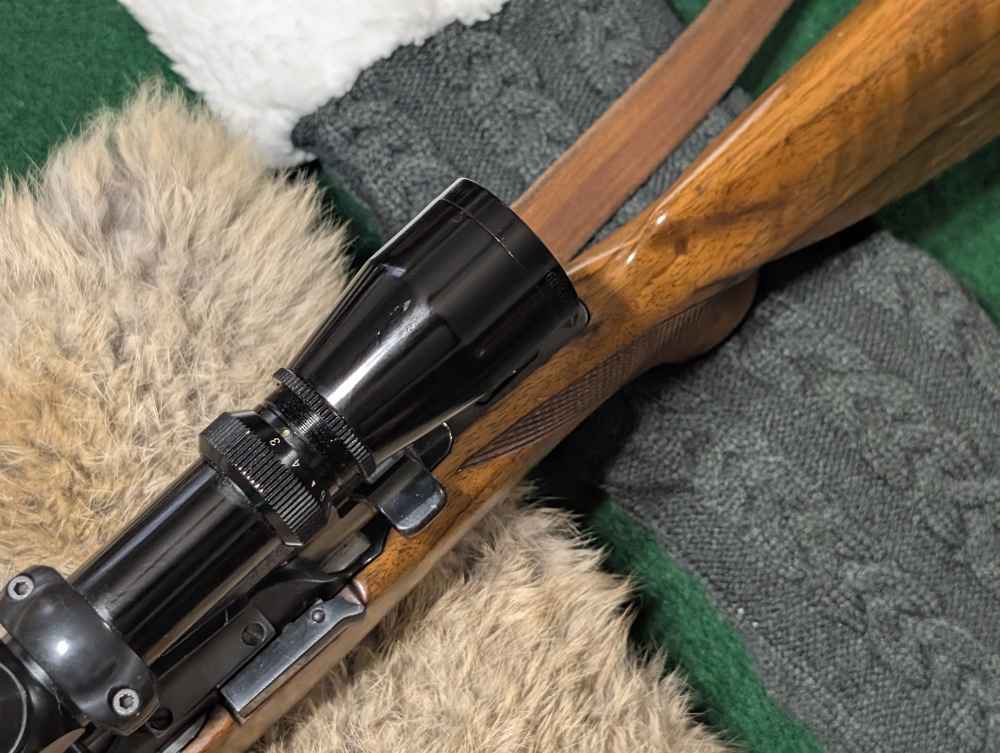 Steyr Mannlicher-Schoenauer 1952 (MC?) .30-06 Rare Tigerstripe Maple Stock-img-23