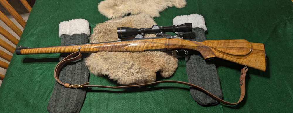 Steyr Mannlicher-Schoenauer 1952 (MC?) .30-06 Rare Tigerstripe Maple Stock-img-7
