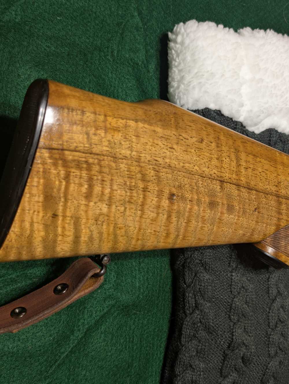 Steyr Mannlicher-Schoenauer 1952 (MC?) .30-06 Rare Tigerstripe Maple Stock-img-1