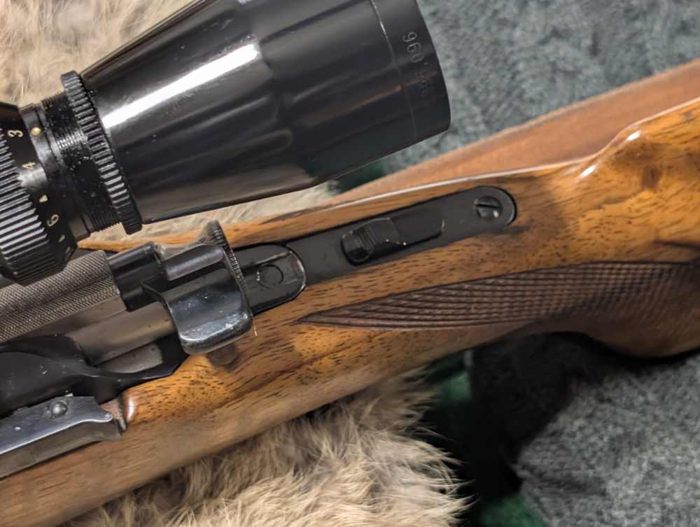 Steyr Mannlicher-Schoenauer 1952 (MC?) .30-06 Rare Tigerstripe Maple Stock-img-24
