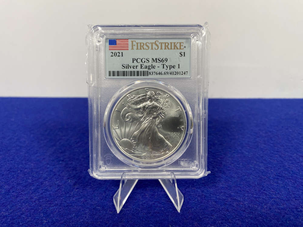 2021 Silver Eagle PCGS MS69 *First Strike* DESIRABLE TYPE 1 EAGLE SAE-img-0