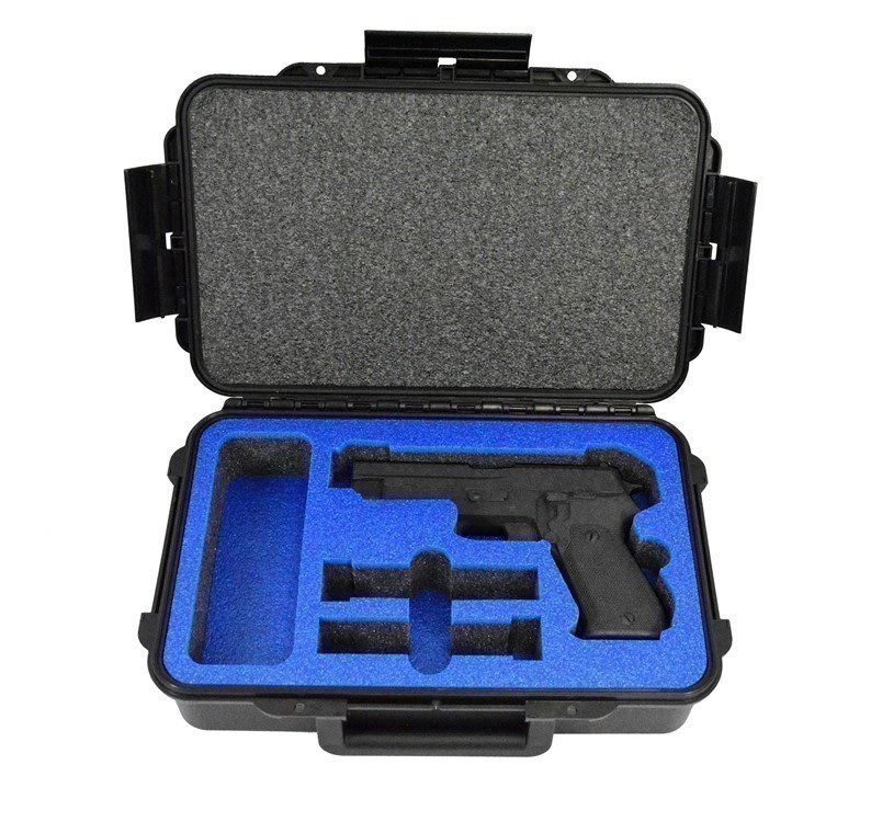 Single Pistol Double Magazine DORO Sport 400 Case w/ Blue TopGuard Foam-img-1