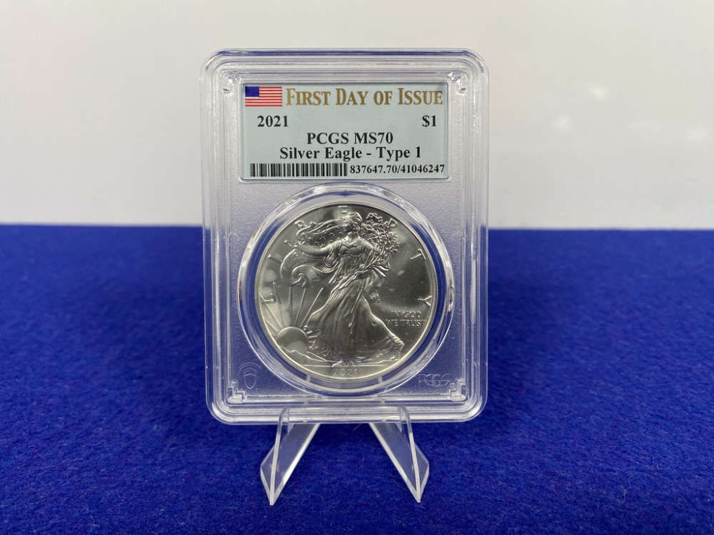 2021 Silver Eagle PCGS MS70 *First Day of Issue* DESIRABLE TYPE 1 EAGLE-img-6