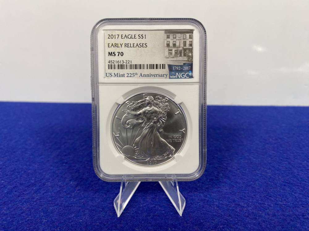 2017 Silver Eagle *NGC MS70* Early Release Eagle US Mint 225th Anniversary-img-6