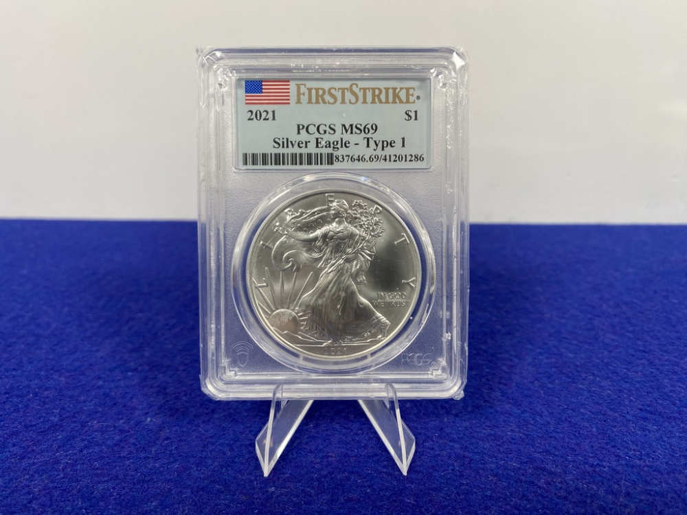 2021 Silver Eagle PCGS MS69 *First Strike* DESIRABLE TYPE 1 EAGLE SAE-img-0
