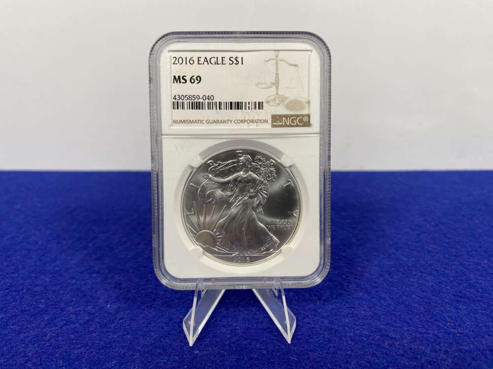 2016 American Silver Eagle NGC MS69 *1 Troy Ounce* -Perfect Investment--img-0