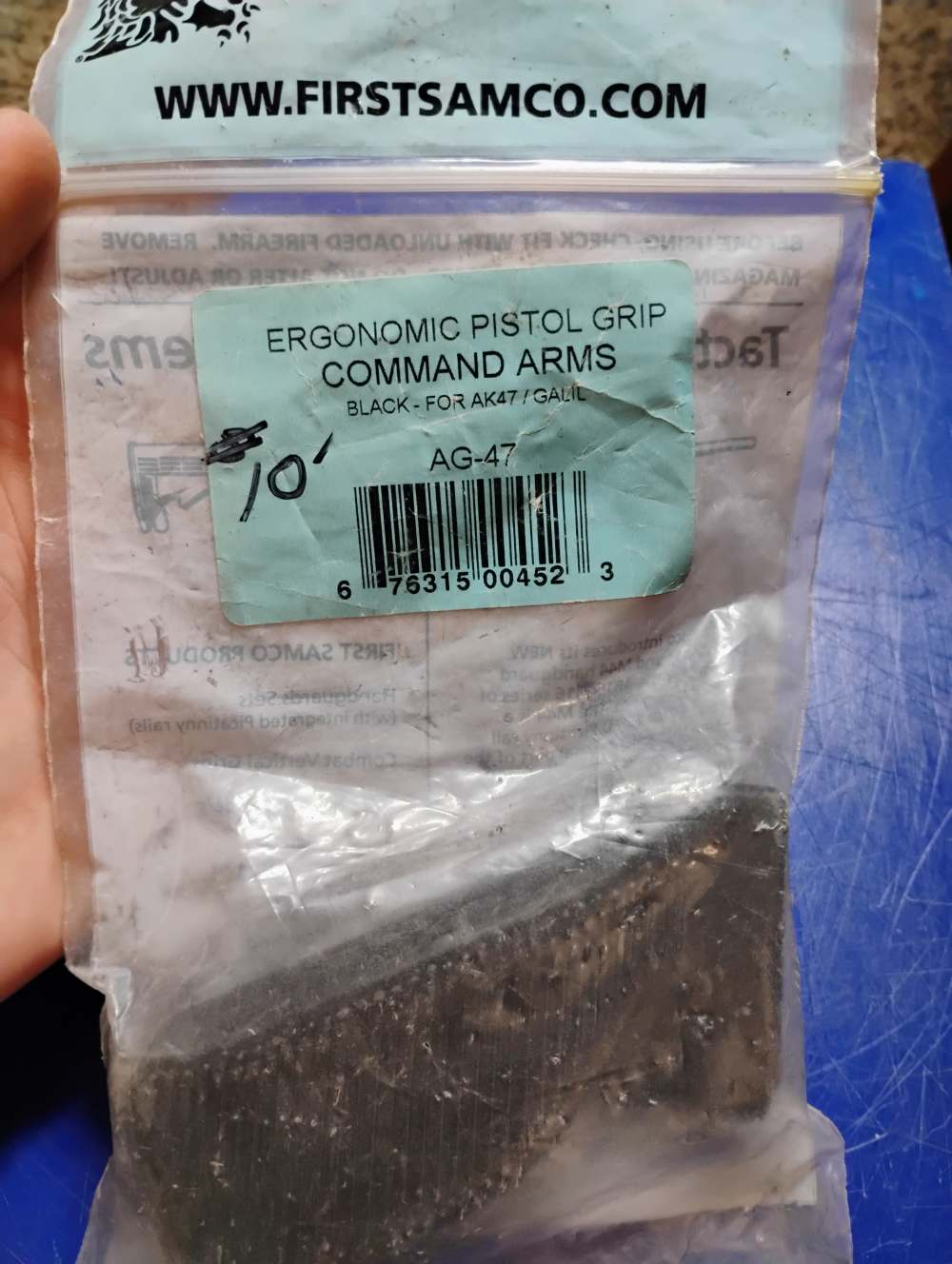 First Samco Ergonomic Black Pistol Grip - AK-47 / Galil Rifles NOS-img-0