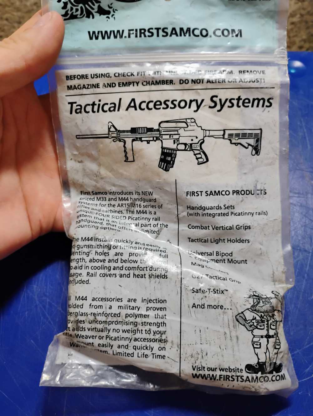 First Samco Ergonomic Black Pistol Grip - AK-47 / Galil Rifles NOS-img-1