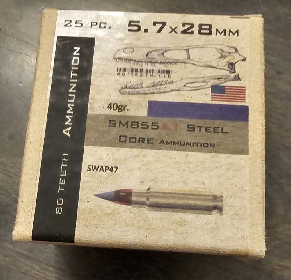 80 teeth 5.7x28mm M855A1 AP armor piercng ammo-img-2