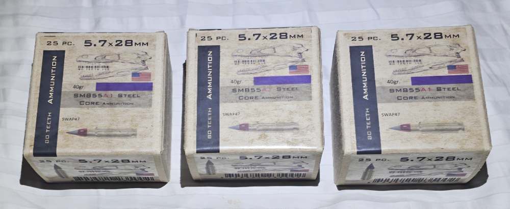 80 teeth 5.7x28mm M855A1 AP armor piercng ammo-img-1