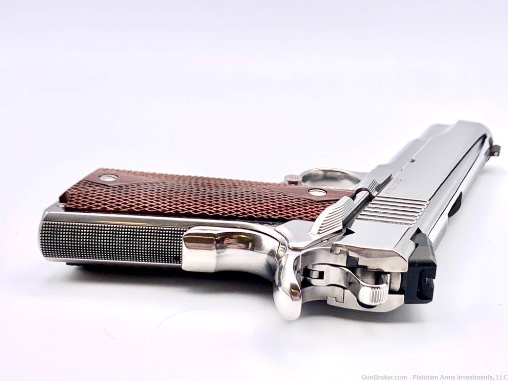 Dan Wesson Bright Polished Stainless Steel Custom Shop Razorback 1911 10mm-img-1
